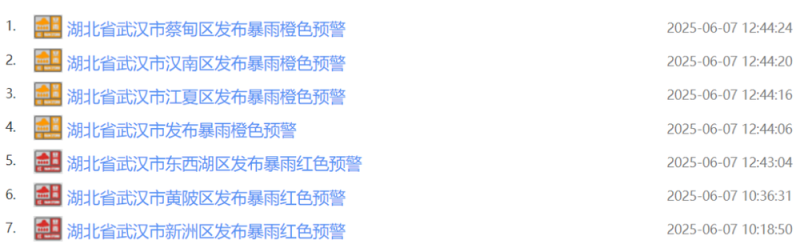 武汉发布暴雨红色预警 航班延误，部分铁路封锁、限速