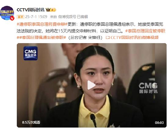 遭停职泰国总理将提申辩