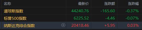 美股收盘:三大指数涨跌不一 英伟达收新高 中概股跑赢大盘