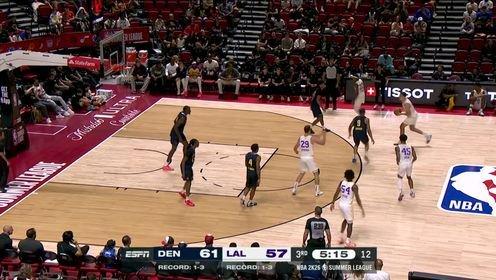 🏀夏联-柯蒂斯-琼斯22+8 布朗尼缺阵 斯威德17+6 掘金大胜湖人