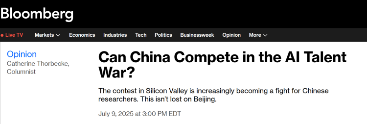 外媒：“人工智能的未来属于中国”