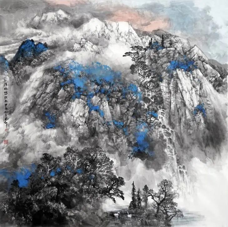 象中藏变，  墨外言心―论师恩钊山水画新境探微