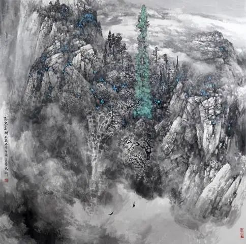 象中藏变，  墨外言心―论师恩钊山水画新境探微