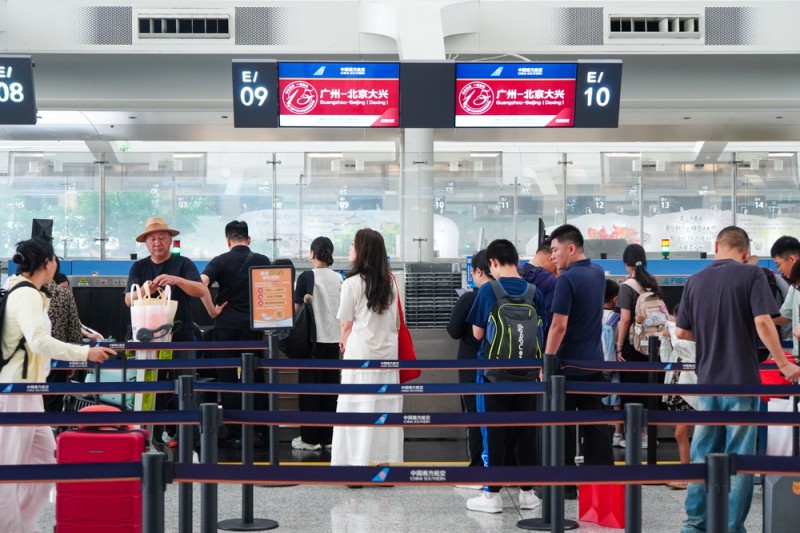 乘客可在南航广州至北京大兴往返航线上“一刻登机”