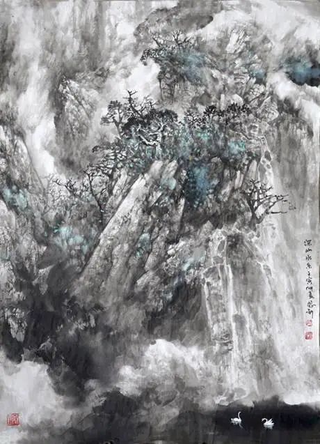 象中藏变，  墨外言心―论师恩钊山水画新境探微