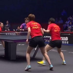 孙颖莎/王曼昱3-1申裕斌/杜凯琹，晋级美国大满贯女双4强