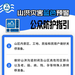 北京市继续发布山洪灾害蓝色预警