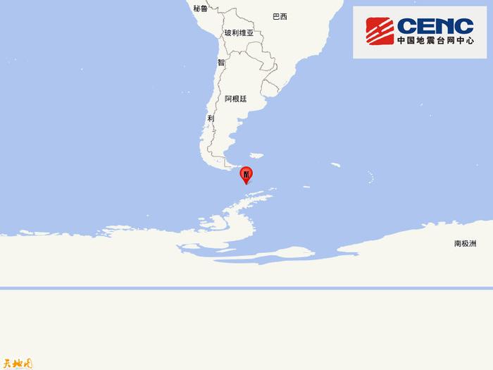 德雷克海峡发生7.4级地震，震源深度10千米
