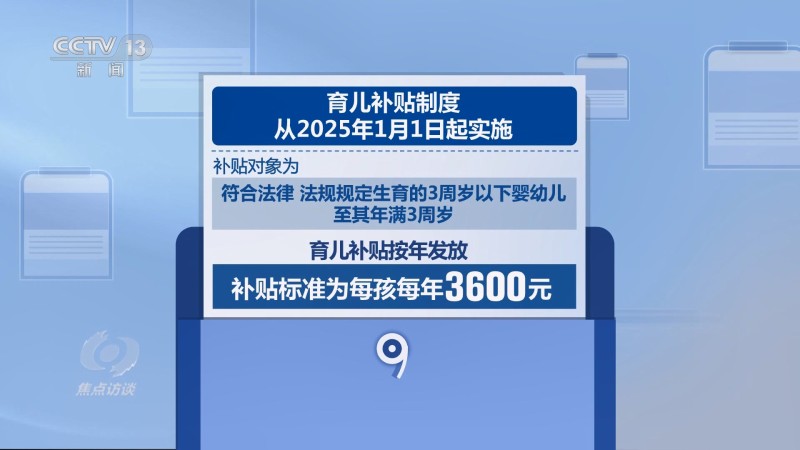 焦点访谈｜育儿“小切口” 补贴“大民生” 这项重大举措惠及千万家庭