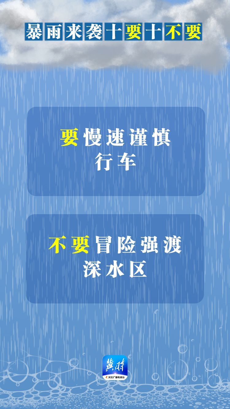 冀时海报 | “暴雨来袭十要十不要”要记牢！