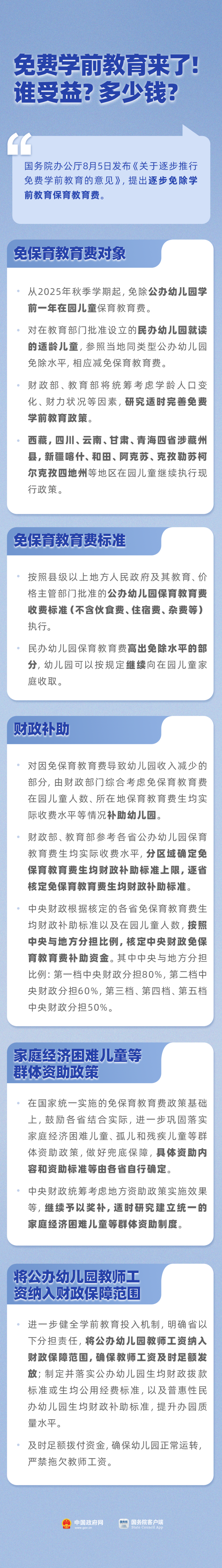 免费学前教育惠及哪些人群？一图了解