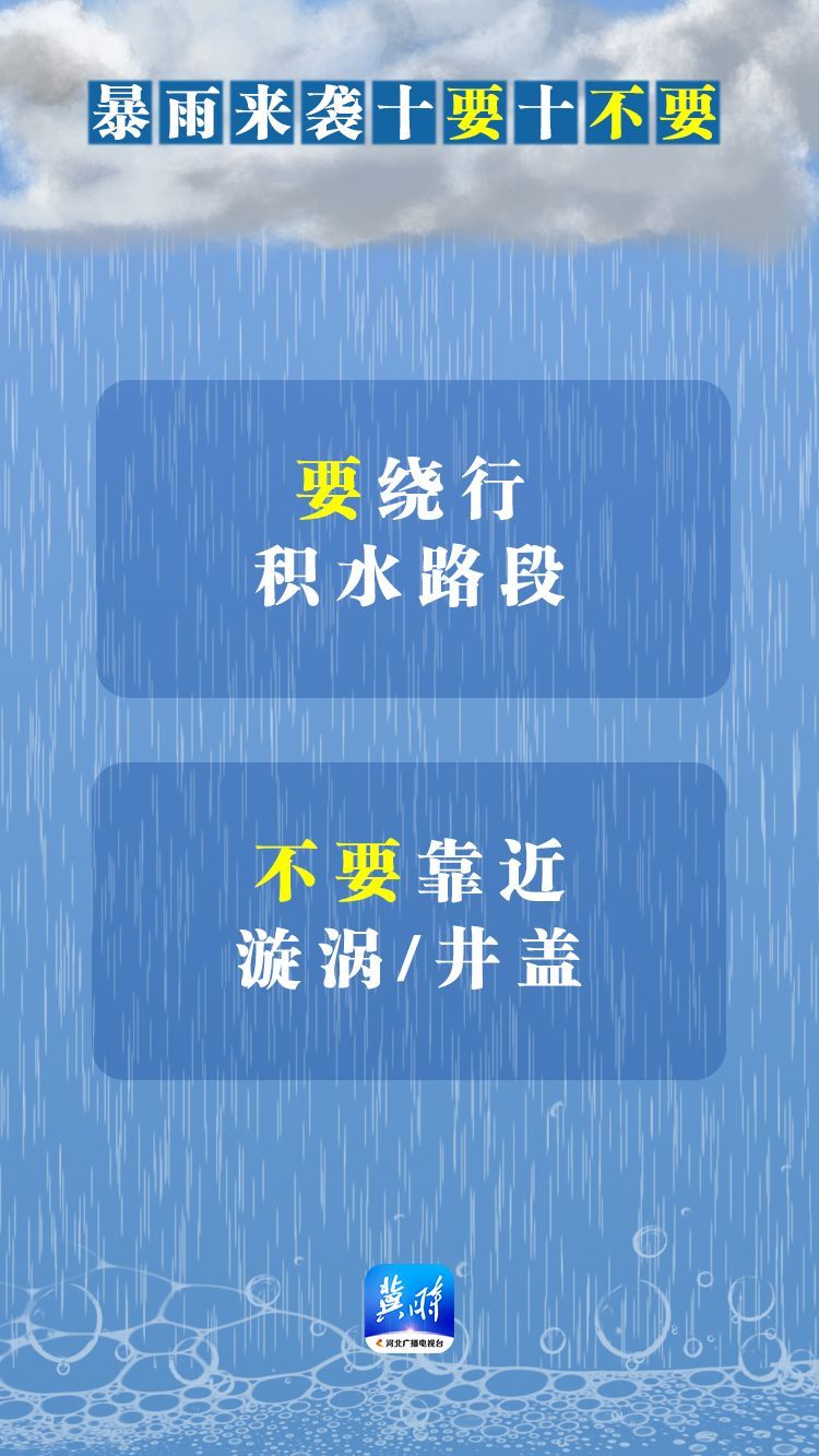冀时海报 | “暴雨来袭十要十不要”要记牢！