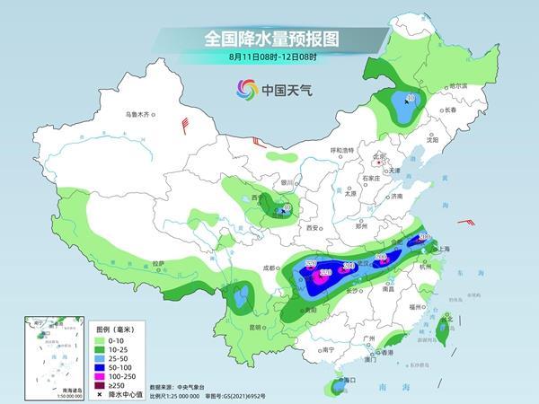 降雨核心区南压至四川盆地到江淮一带 江南华南高温频繁