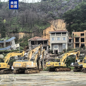 广州山体滑坡已致2人死亡 仍有5名被困人员在搜救中