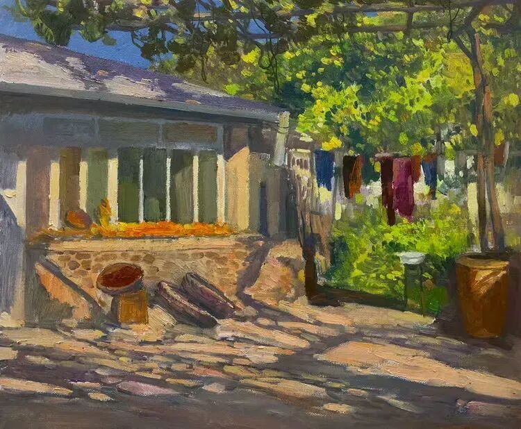 孙立新 | 北京密云山村油画风景写生