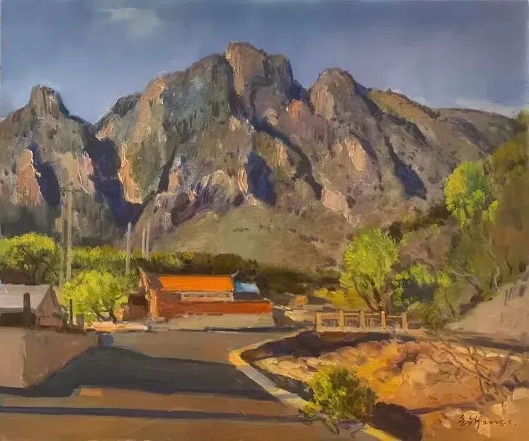 孙立新 | 北京密云山村油画风景写生