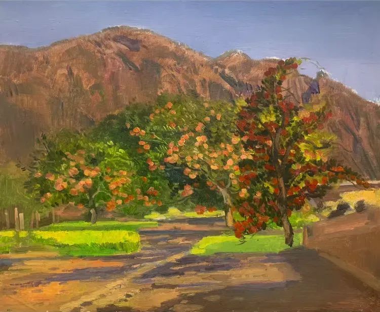 孙立新 | 北京密云山村油画风景写生