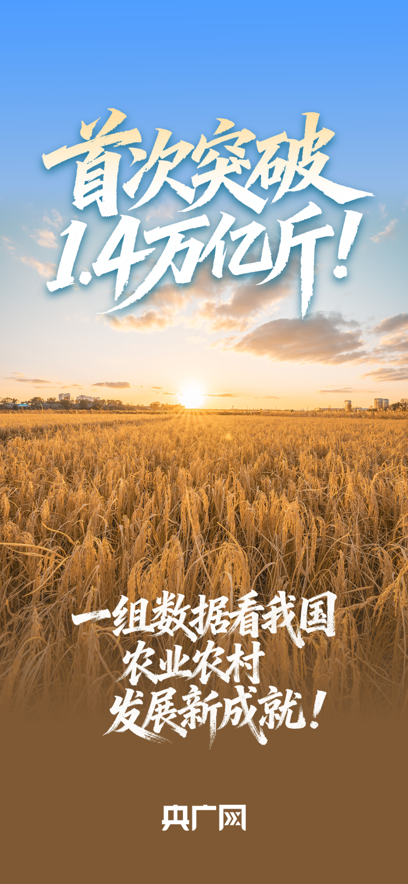 数读“十四五”答卷丨首次突破1.4万亿斤！一组数据看我国农业农村发展新成就！
