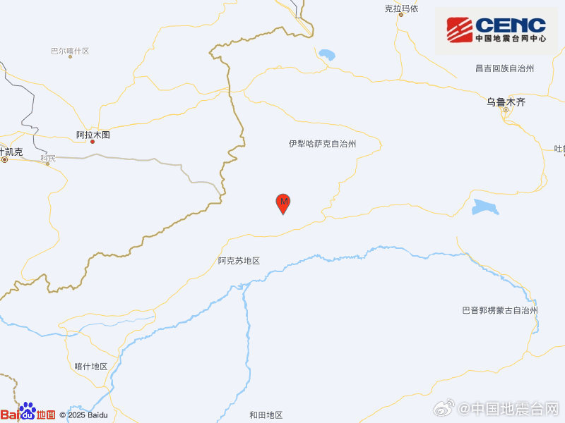 新疆阿克苏地区拜城县发生3.8级地震 震源深度10公里