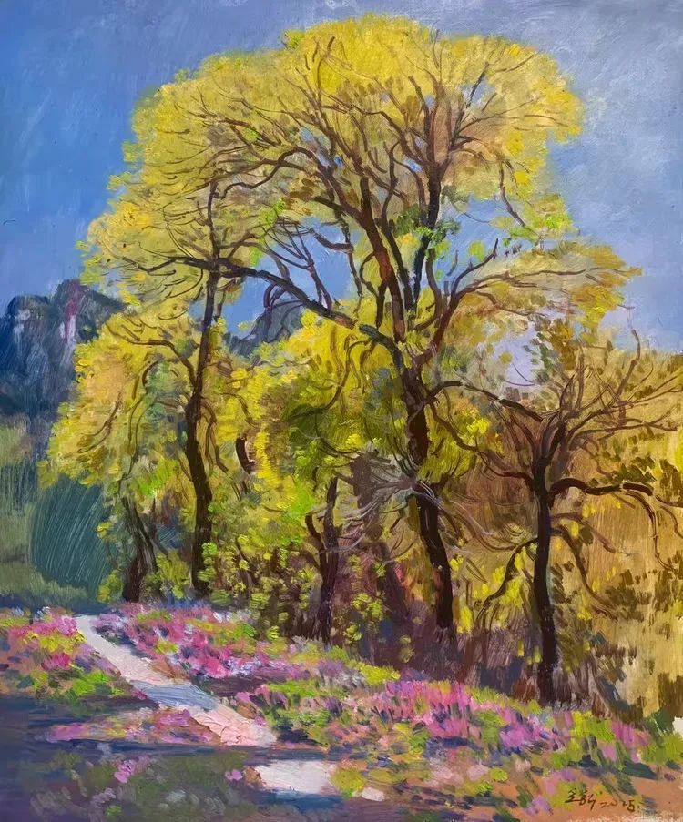 孙立新 | 北京密云山村油画风景写生