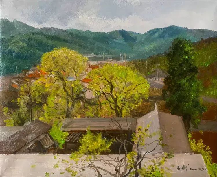 孙立新 | 北京密云山村油画风景写生