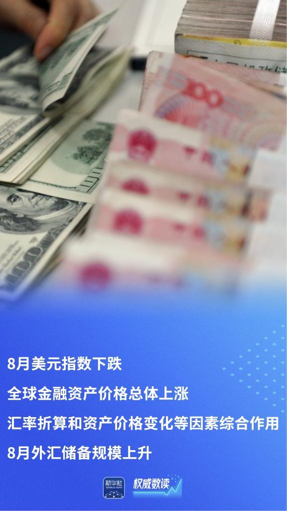 权威数读丨多重因素综合作用，8月外汇储备规模上升