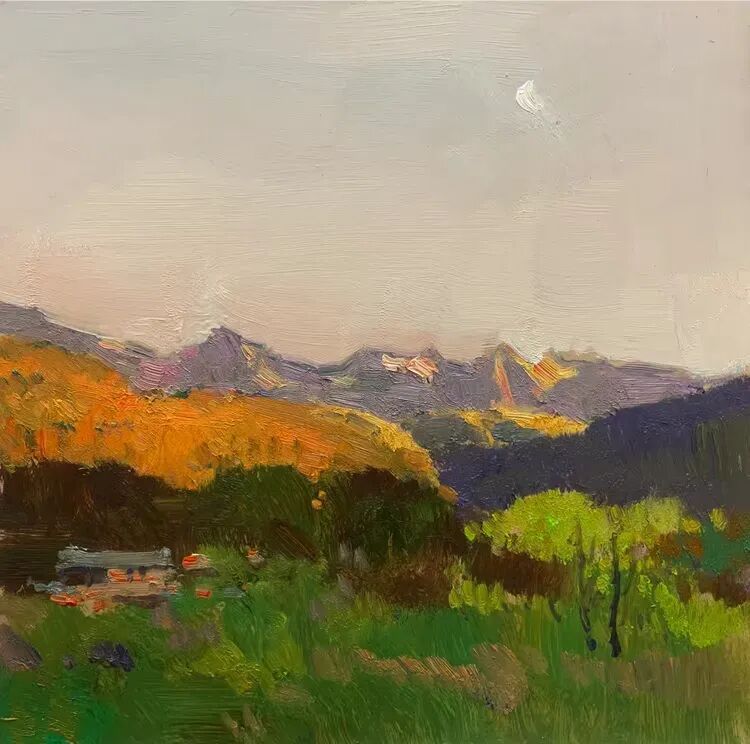 孙立新 | 北京密云山村油画风景写生
