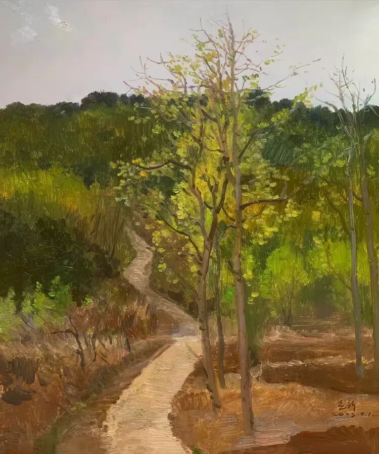孙立新 | 北京密云山村油画风景写生