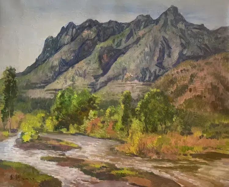 孙立新 | 北京密云山村油画风景写生