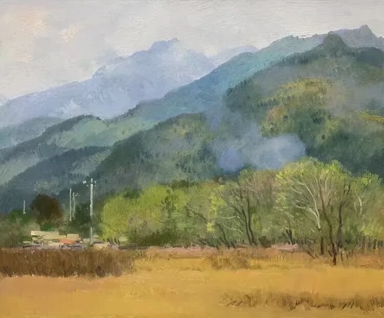 孙立新 | 北京密云山村油画风景写生