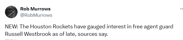 曝火箭已对威少表达兴趣！美媒列三大交易目标：挖走杨瀚森队友？