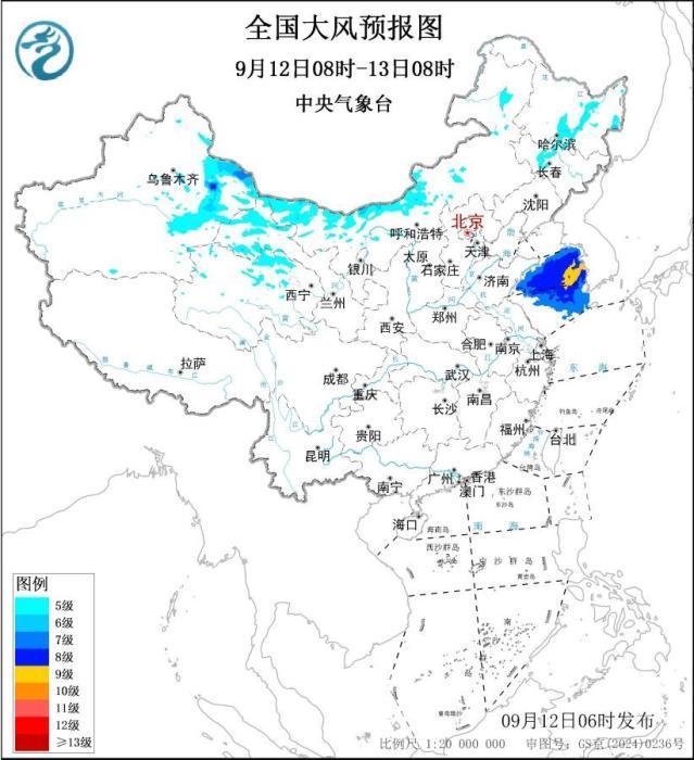 西南地区江南西部有较强降水 内蒙古黄海海域有大风天气