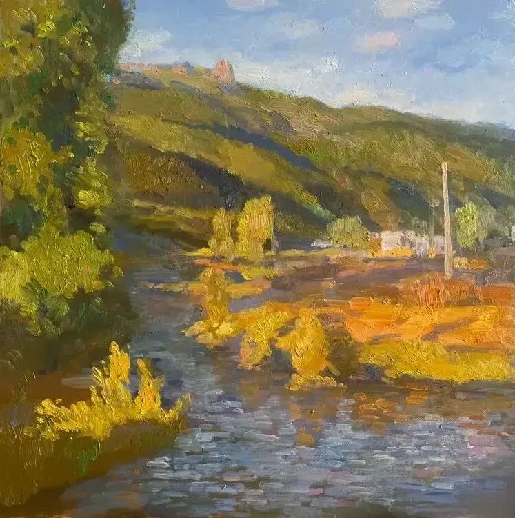 孙立新 | 北京密云山村油画风景写生