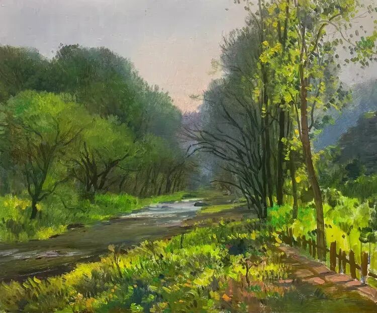 孙立新 | 北京密云山村油画风景写生