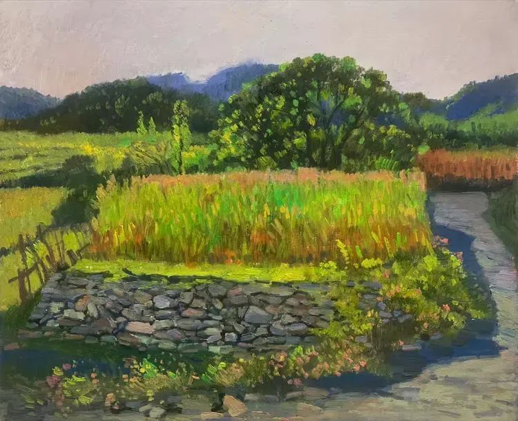 孙立新 | 北京密云山村油画风景写生