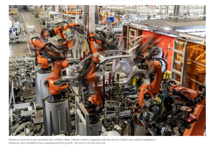 全球媒体聚焦 | 《纽约时报》：中国工业机器人年安装量超过世界其他地区总和