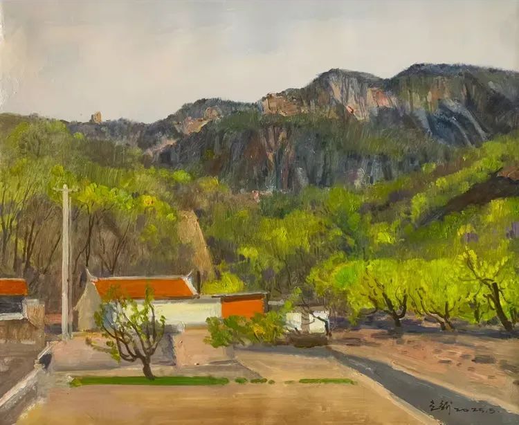 孙立新 | 北京密云山村油画风景写生