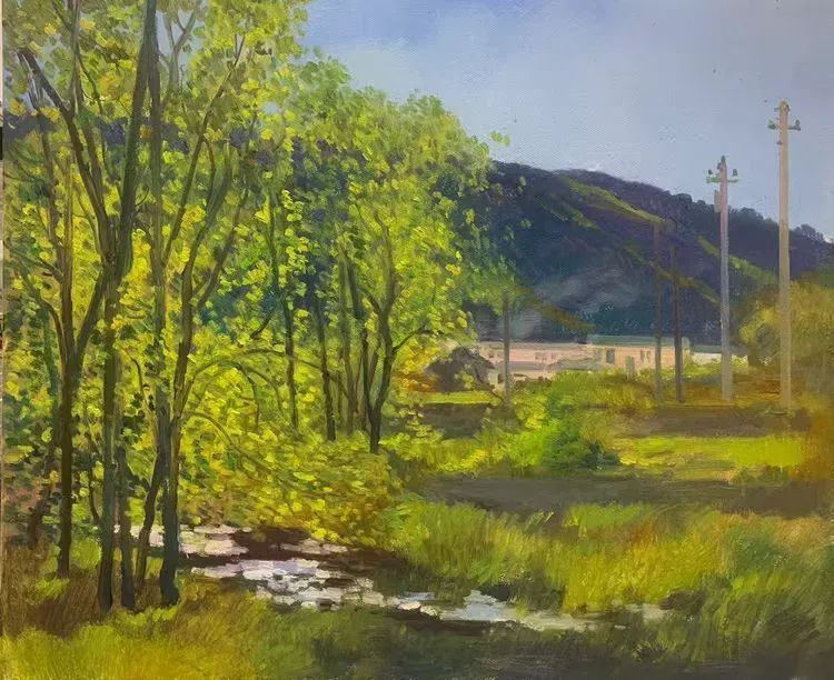 孙立新 | 北京密云山村油画风景写生