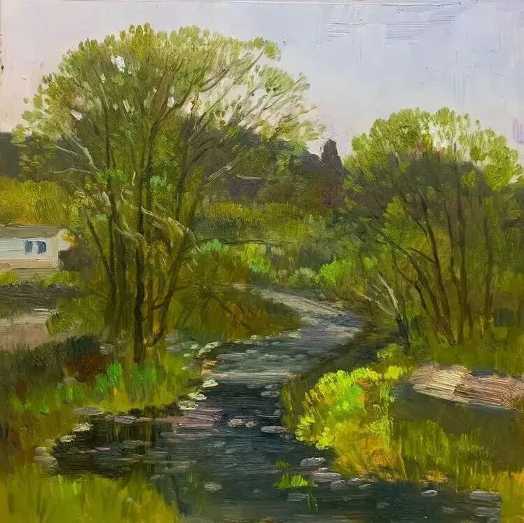 孙立新 | 北京密云山村油画风景写生