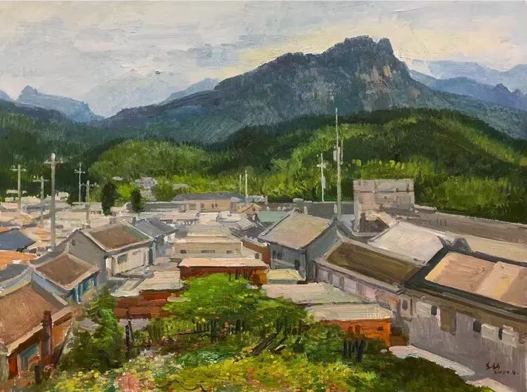 孙立新 | 北京密云山村油画风景写生