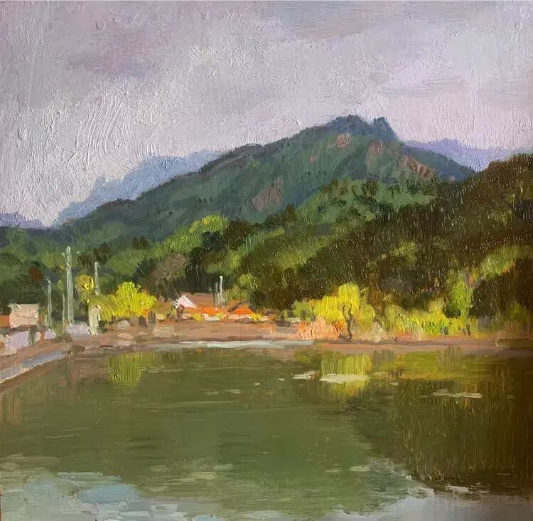 孙立新 | 北京密云山村油画风景写生