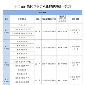 十二届自治区党委第八轮巡视完成进驻