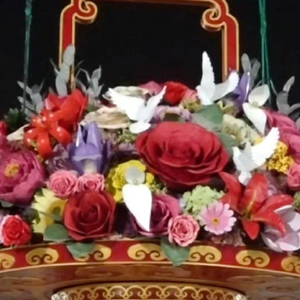 天安门广场“祝福祖国”花篮亮相