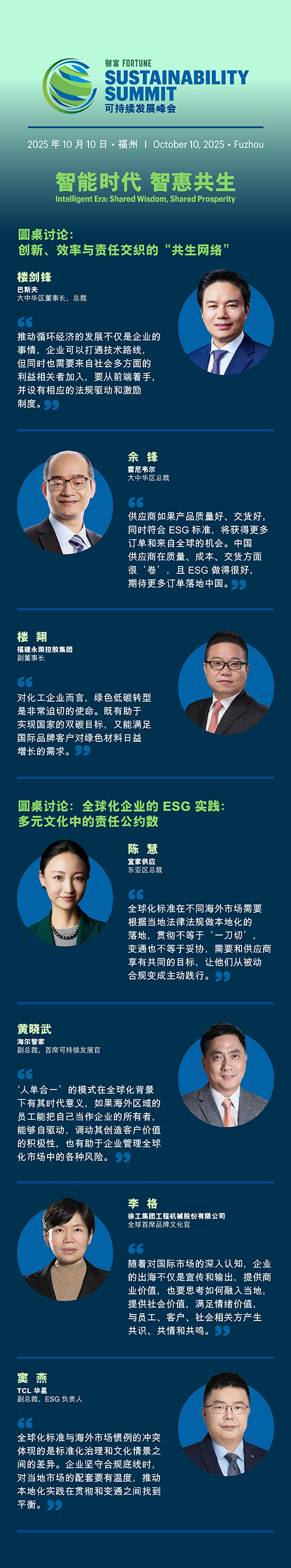 2025年《财富》可持续发展峰会精彩观点荟萃