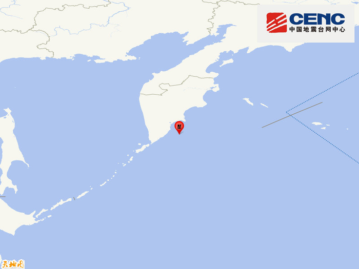 堪察加东岸附近海域发生6.1级地震，震源深度30千米