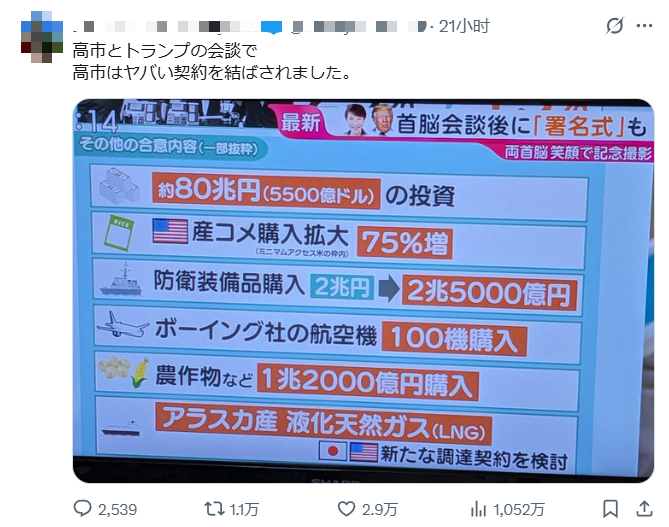 “日本之耻”：特朗普来一趟，高市早苗的人设都绷不住了