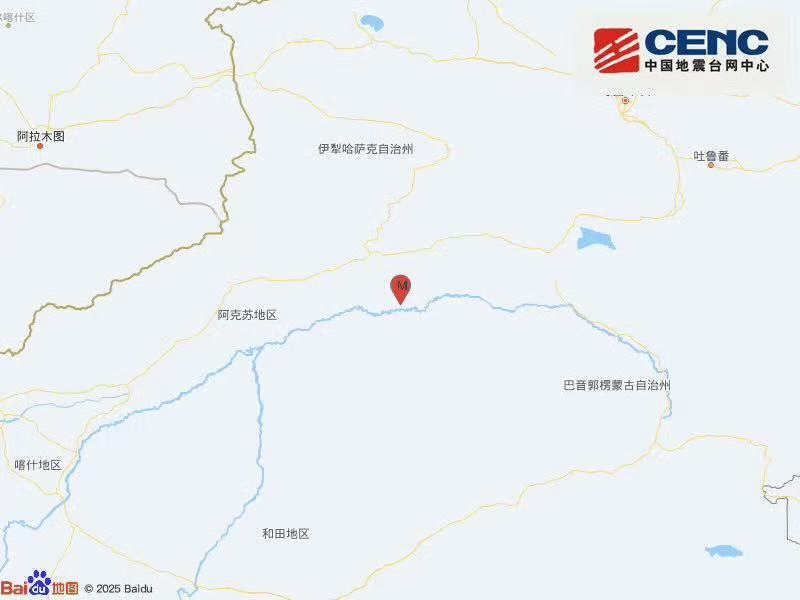 新疆阿克苏地区沙雅县发生4.0级地震 震源深度13公里