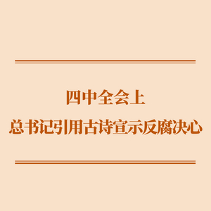 学习手记|四中全会上,总书记引用古诗宣示反腐决心