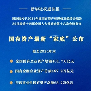 国有资产最新“家底”公布
