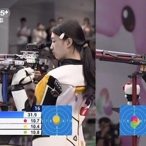 全运会女子10米气步枪团体决赛，浙江队夺得金牌